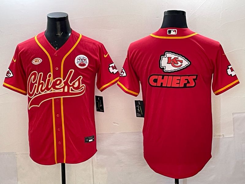 Men 2025 Nike Kansas City Chiefs Blank Red 3th generation Joint Name Limited NFL Jersey 05->new york yankees->MLB Jersey